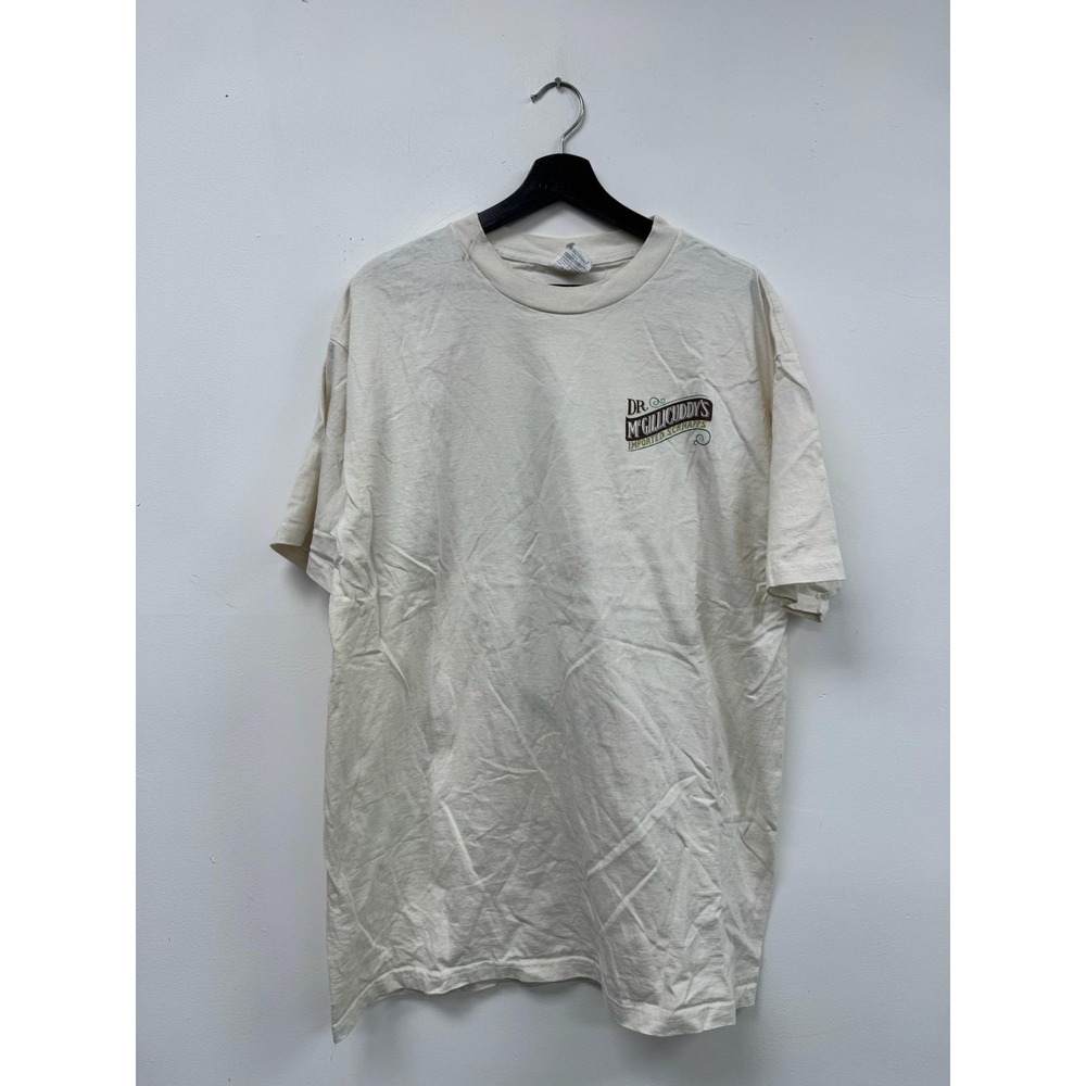VTG Dr McGillicuddys Shirt Mens XL Cream Vanillacuddy‎ Vanilla Schnapps Bar Tee